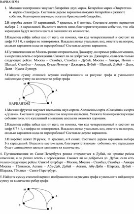 Обложка для материала Самостоятельная работа "Дерево случайного варианта"