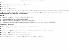 Обложка для материала Урок 2 класс. Тема "Hello"