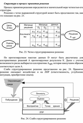 Обложка для материала Структура и процесс принятия решения