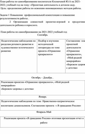 Проектная деятельность в детском саду