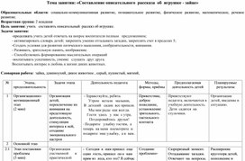 "Составление описательного рассказа об игрушке зайце"