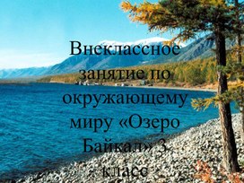 Обложка для материала Внеклассное занятие