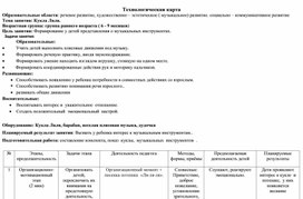 Обложка для материала технологическая  карта  занятия  с  детьми  6-9 мес  "Кукла"