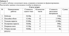 Обложка для материала Электронная таблица Microsoft Excel