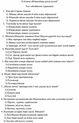 Обложка для материала Юманлăхра çапла пулнă тест