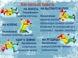Обложка для материала как нельзя падать при гололеде