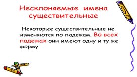 Презентация у уроку русского языка "Знакомство с несклоняемыми именами существительными"