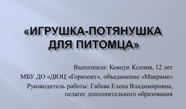 Обложка для материала Презентация к исследовательской работе по макраме