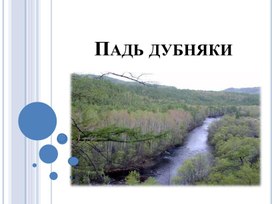 Презентация"« Памятник природы Падь дубняки»"