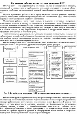 Обложка для материала Организация рабочего места аудитора с внедрением НОТ