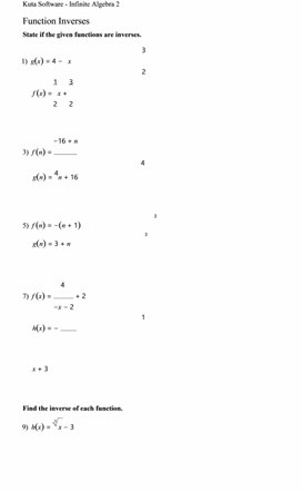 Function Inverses (1)