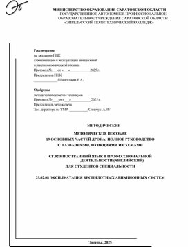 Обложка для материала Методическое пособие по английскому языку 19 ОСНОВНЫХ ЧАСТЕЙ ДРОНА: ПОЛНОЕ РУКОВОДСТВО  С НАЗВАНИЯМИ, ФУНКЦИЯМИ И СХЕМАМИ