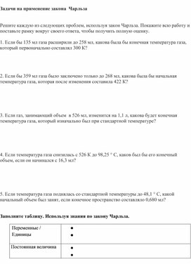 Обложка для материала Закон Чарльза