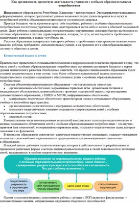 Обложка для материала Как организовать проектную деятельность учащихся с особыми образовательными потребностями