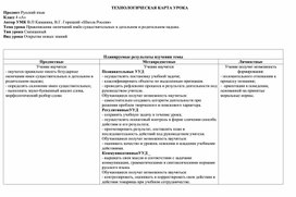 Технологическая карта урока правописание окончаний имен прилагательных