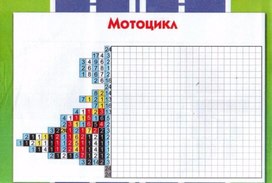 Обложка для материала рисуем мотоцикл по клеточкам