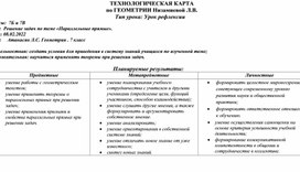 Технологическая карта по геометрии для 7 классов "Решение задач по теме «Параллельные прямые».