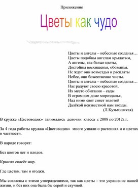 Обложка для материала приложение к программе