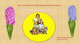 Презентация "Семья Цветковых"