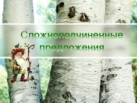 Сложноподчиненные предложения