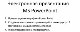 Обложка для материала Электронная презентация MS PowerPoint
