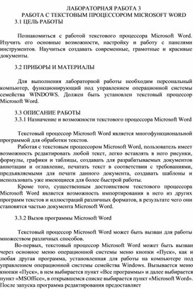 Обложка для материала ЛР_РАБОТА С ТЕКСТОВЫМ ПРОЦЕССОРОМ MICROSOFT WORD