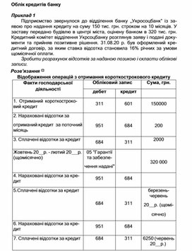 Обложка для материала Облік кредитів банку