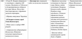 Таблица по истории России, Казахстана и Средней Азии. 14 часть