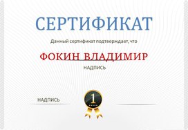 Сертификат № 14