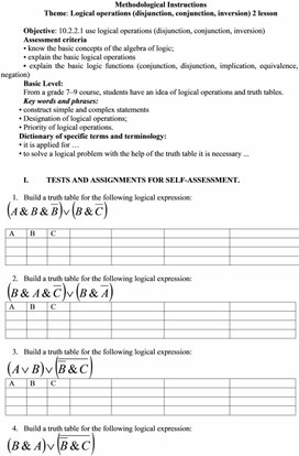 Обложка для материала 4_Computer Science Grade 10 Logical operations Data repr method instructions 1 variant