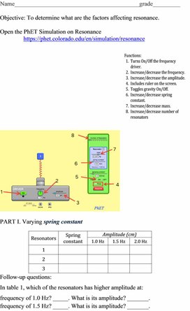 Обложка для материала Forced oscillations Resonance_Activity Sheet_Resonance