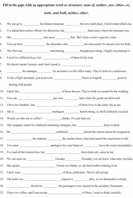 Обложка для материала Тест  "Both,either, neither, none"