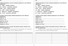 Обложка для материала Карточка для отработки тем "Безударная гласная" и "Парная согласная"