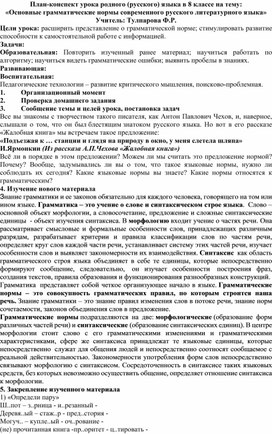 Основные грамматические нормы современного русского литературного языка