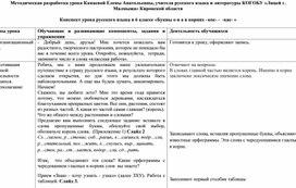 Методическая разработка урока Камаевой Елены Анатольевны, учителя русского языка и литературы КОГОБУ «Лицей г. Малмыжа» Кировской области  Конспект урока русского языка в 6 классе «Буквы о и а в корнях –кос- -  -кас- »