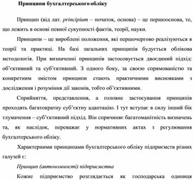 Обложка для материала Принципи бухгалтерського обліку