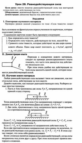 Обложка для материала Урок по физике 7 класс