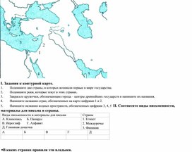 Контрольная работа  "Египет и Передняя Азия в древности"