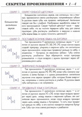 Секреты произношения №1-4. 2 класс