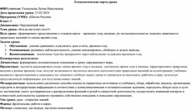 Технологическая карта урока «Когда наступит лето?»