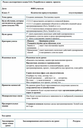 1Создание анимации. Постановка задачи_Разработка урока