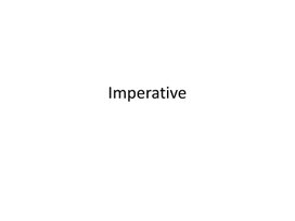 19 Imperative