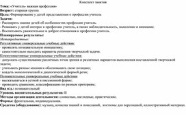 Обложка для материала Конспект занятия в старшей подготовительной группе "День Учителя"