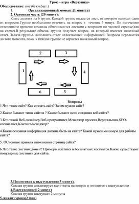 Обложка для материала Урок – игра «Вертушка по  HTML»