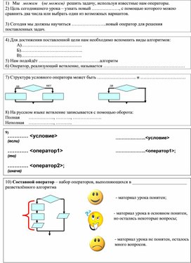 Урок по информатике "Условный оператор на языке программирования Pascal"