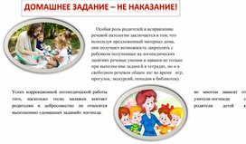 Консультация для родителей "Домашнее задание -не наказание"