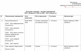 Обложка для материала Календарь спортивно-массовой работы