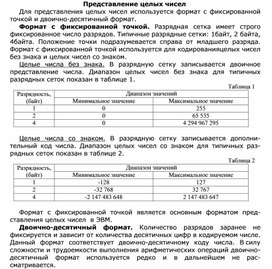 Обложка для материала Представление целых чисел