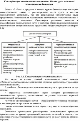 Обложка для материала Классификация экономических дисциплин. Место курса в системе экономических дисциплин