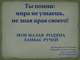 Презентация детской исследовательской работы